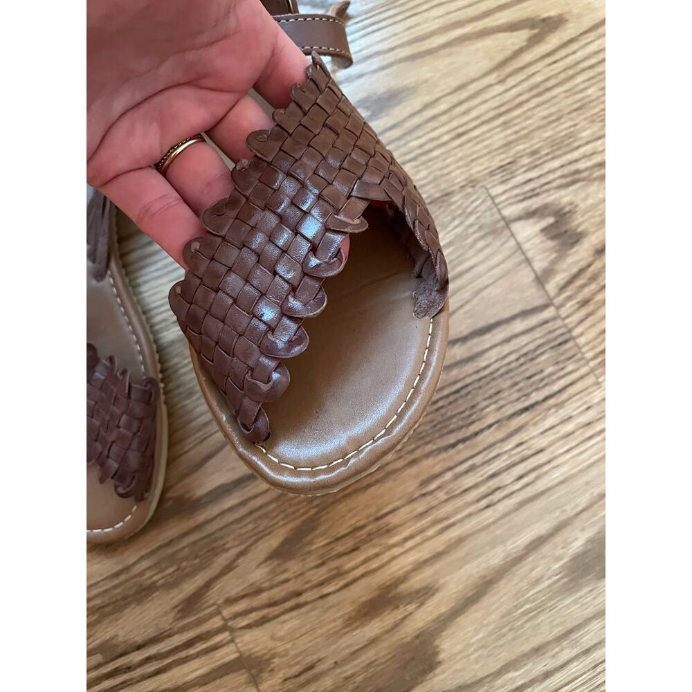 NWT Brown Handmade Huarache Leather Sandal Size 10 - Picture 3 of 8